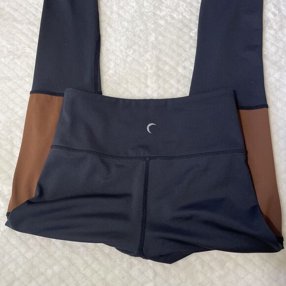 Zyia Active Moto Cropped Leggings Black/Brown size 2 - Picture 3 of 6